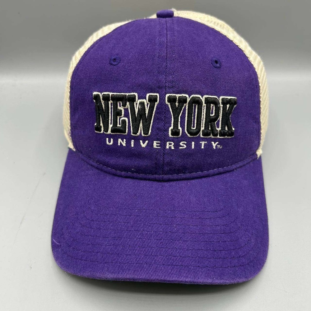 New York University Trucker Hat Men Purple Tan The Game Snap Back Cap New